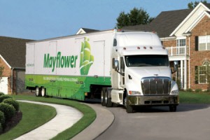 Metcalf Moving Truck infront of a house