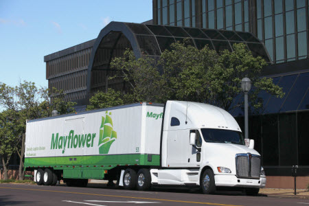 Metcalf Moving Truck in front of Office Building