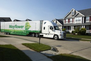 Metcalf Moving Truck in front of house