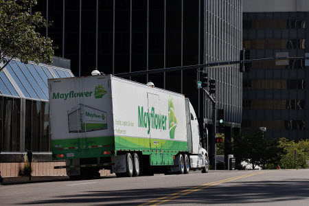 Metcalf Moving truck on highway